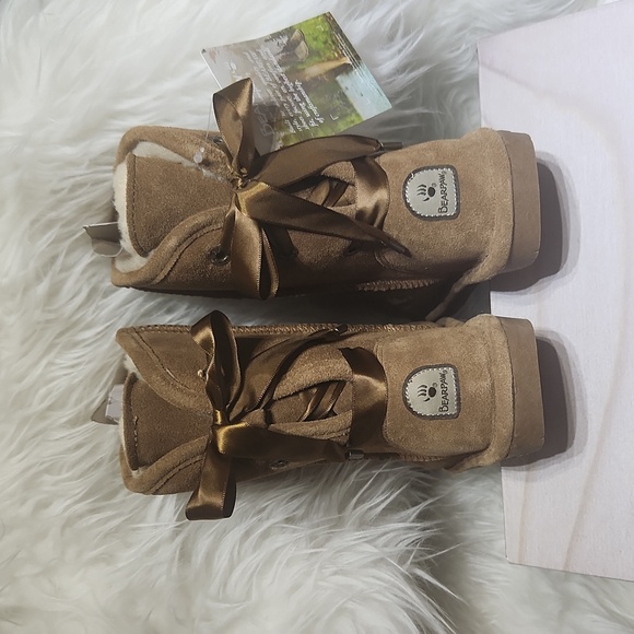 [US8] BEARPAW Suede Winter Boots - size 8, Hickory NWT, BNIB - Picture 3 of 7